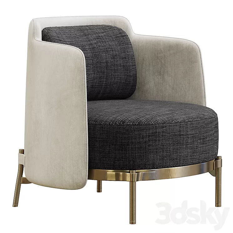 Minotti Tape Armchair 3D Model Minotti Tape Armchair 3D Model