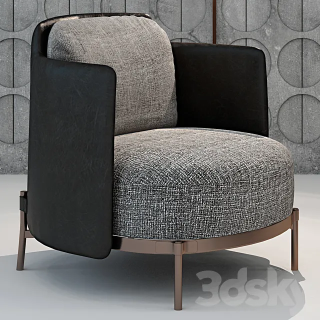 Minotti Tape armchair 3D Model Minotti Tape armchair 3D Model