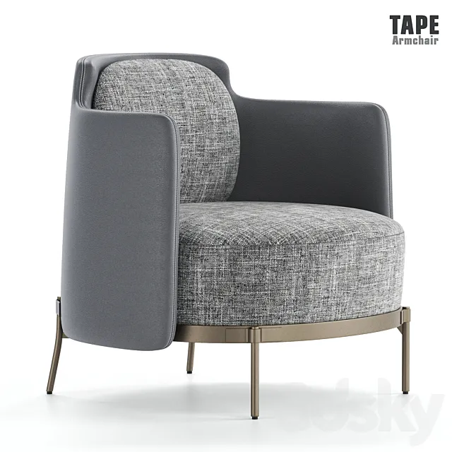 Minotti Tape Armchair 3D Model