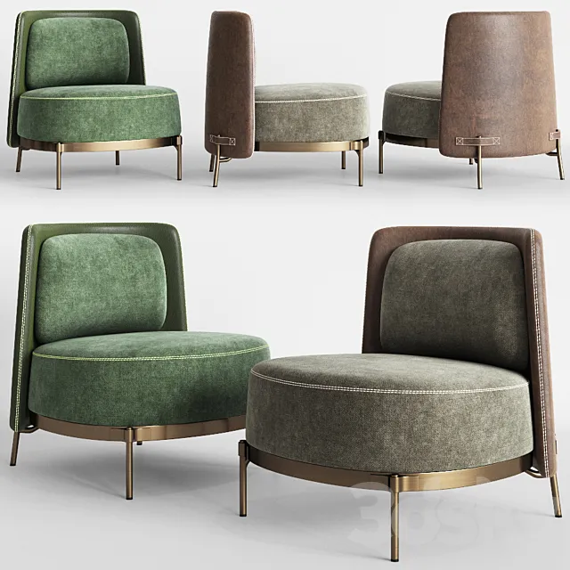 Minotti Tape Armchair 3D Model Minotti Tape Armchair 3D Model