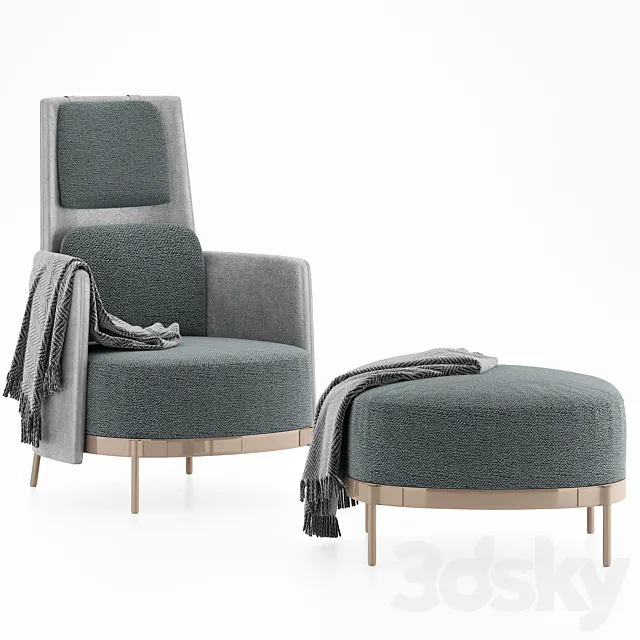 Minotti tape armchair 3DModel