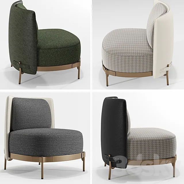 Minotti Tape armchairs 3DModel Minotti Tape armchairs 3DModel