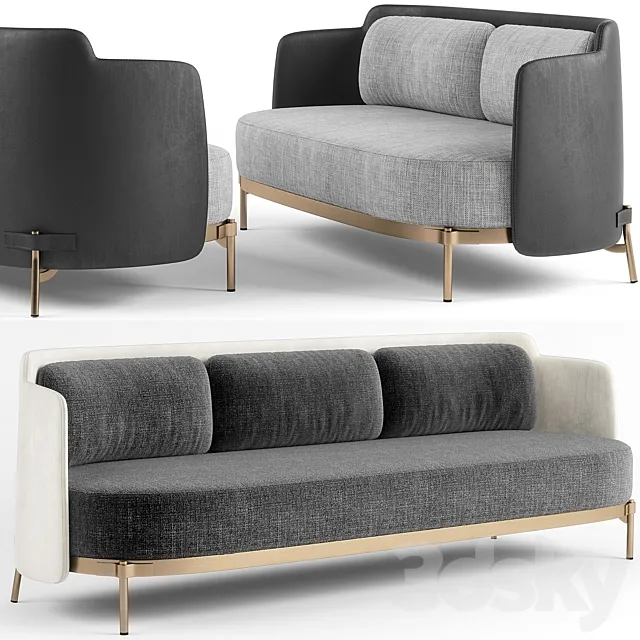 Minotti Tape sofa 3DModel Minotti Tape sofa 3DModel