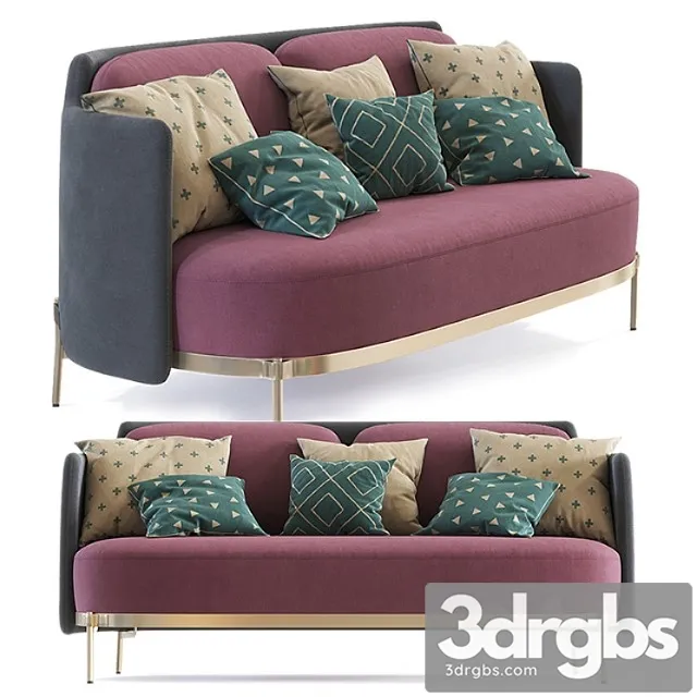 Minotti Tape Sofa Two Seat 3D Model Download Minotti Tape Sofa Two Seat 3D Model Download