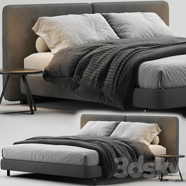 Minotti tatlin bed 3D Model Minotti tatlin bed 3D Model