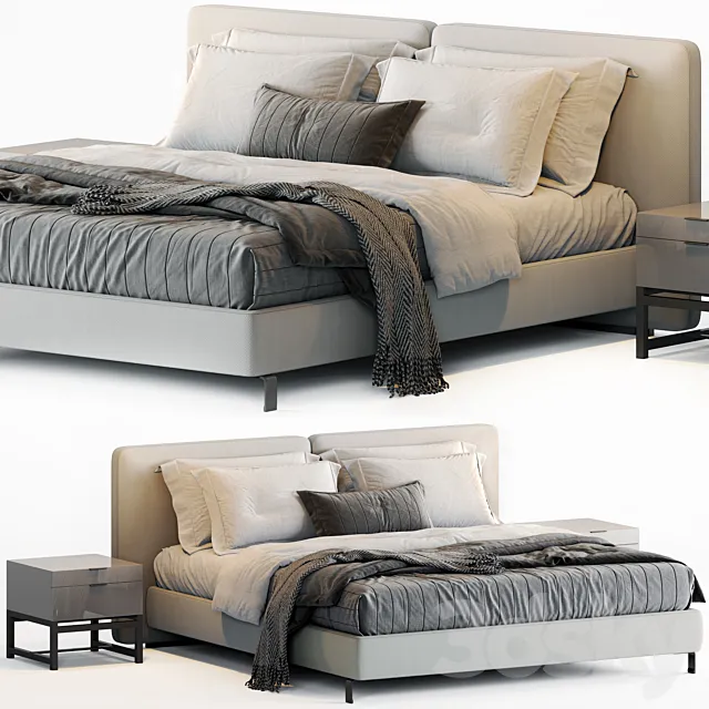 Minotti tatlin bed 3DModel Minotti tatlin bed 3DModel
