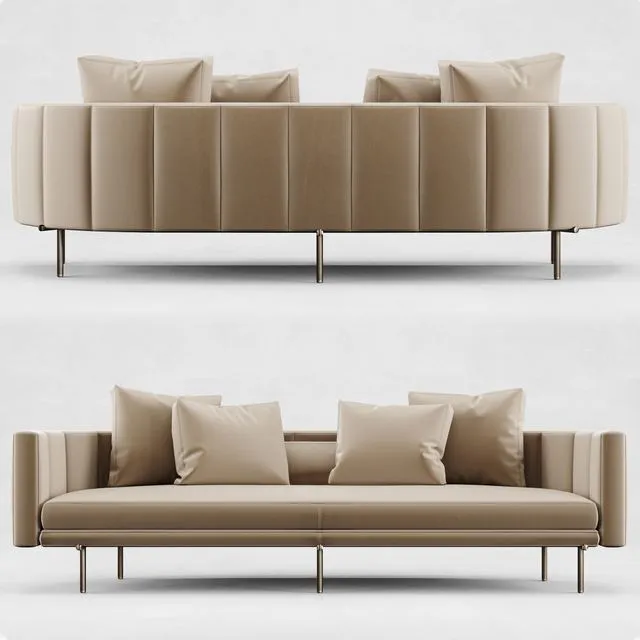 Minotti tori sofa 3D Model Minotti tori sofa 3D Model