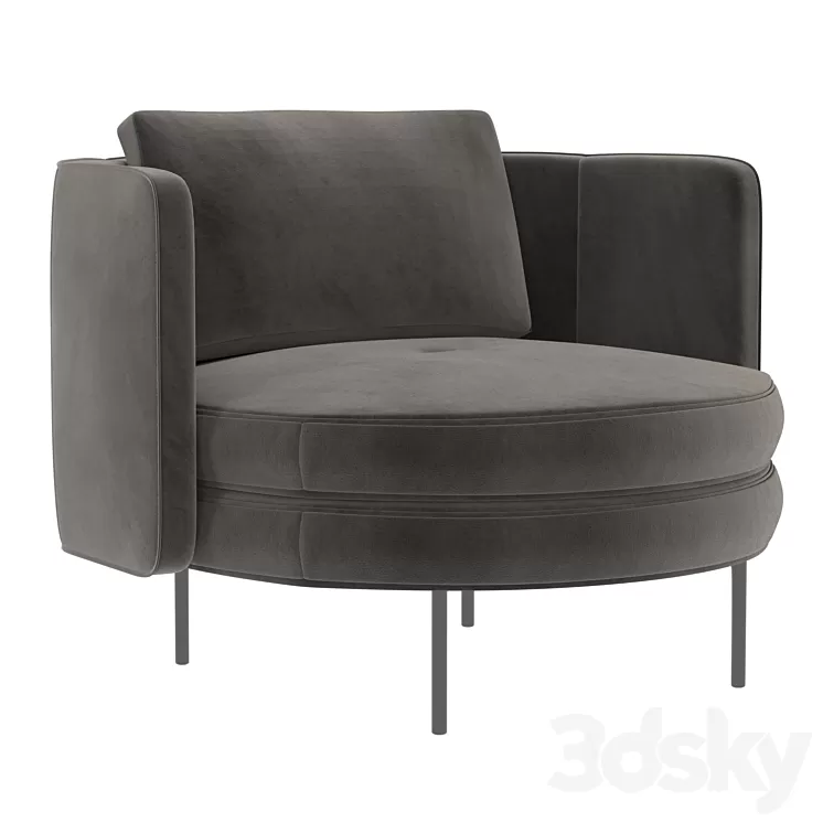 Minotti torii armchair 3D Model Minotti torii armchair 3D Model