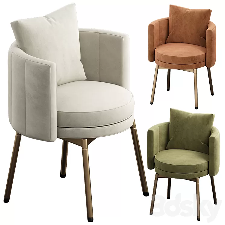 Minotti Torii chair 3D Model Free Download