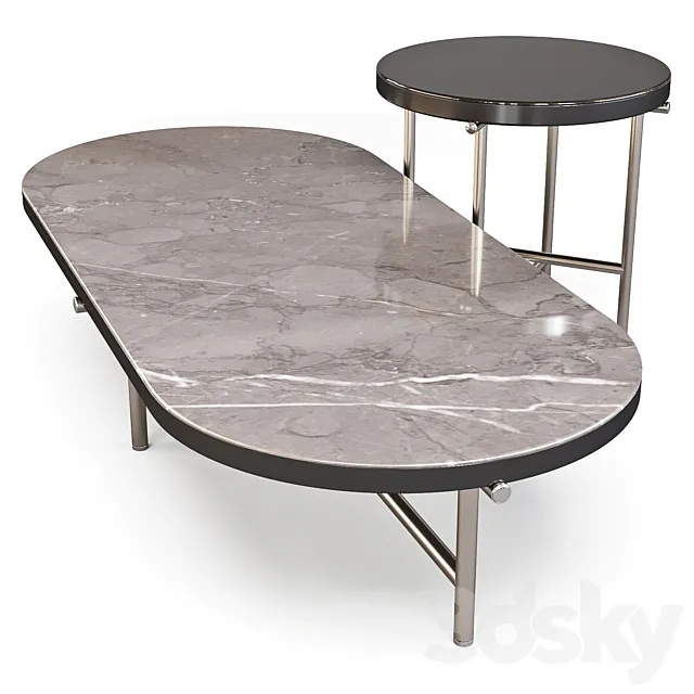 Minotti: Torii – Coffee Tables Set 01 3DModel