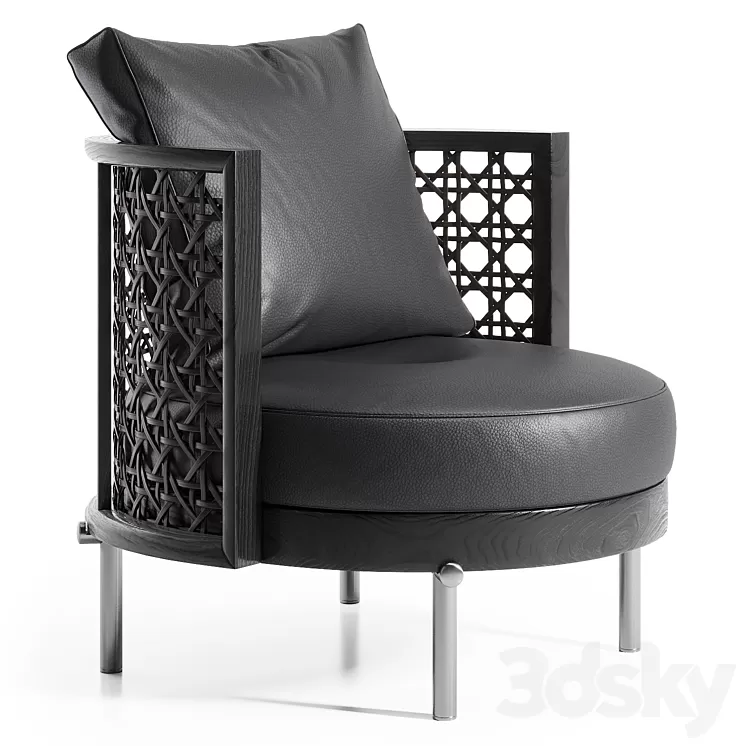 Minotti Torii Nest Armchair 3D Model Free Download