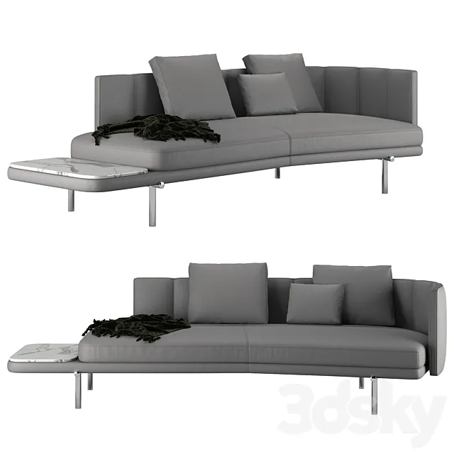 Minotti TORII sofa leather 3D Model Minotti TORII sofa leather 3D Model