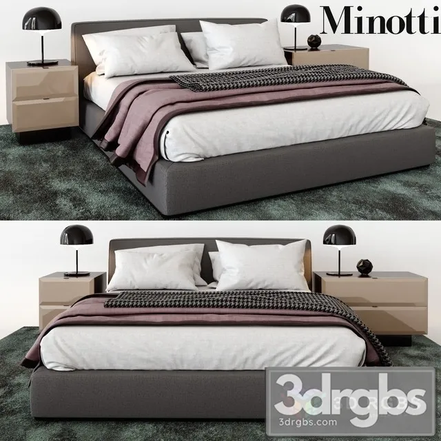 Minotti Towell Bed 3D Model Download Minotti Towell Bed 3D Model Download