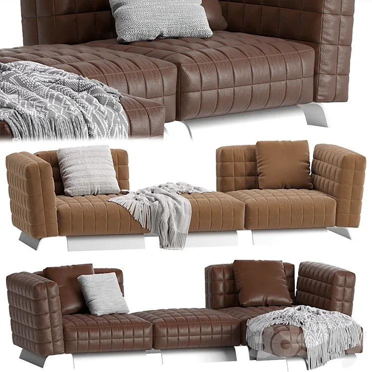 Minotti TWIGGY Modular Sofa 03 3D Model Free Download