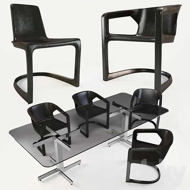 Minotti TWOMBLY & CATLIN Set 3DModel Minotti TWOMBLY & CATLIN Set 3DModel