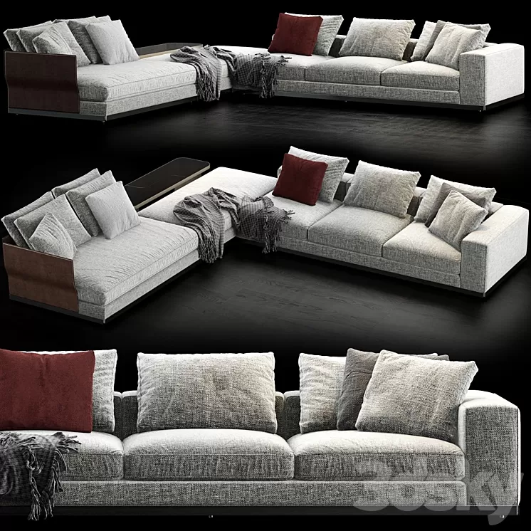 Minotti West Sofa 1 3D Model