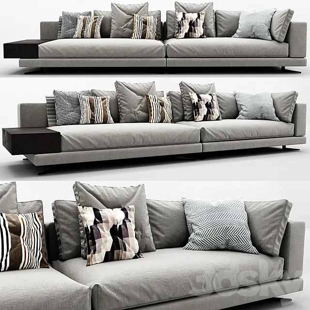 Minotti White Arrangement 05 3D Model Minotti White Arrangement 05 3D Model