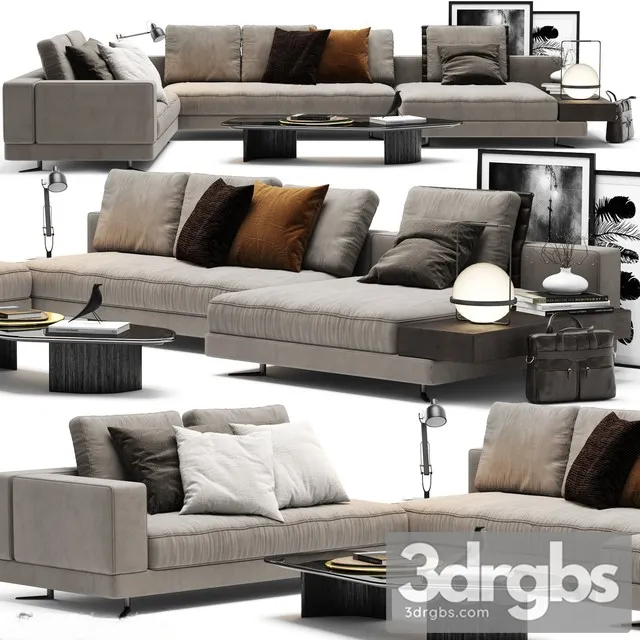 Minotti White Sofa 02 3D Model Download Minotti White Sofa 02 3D Model Download