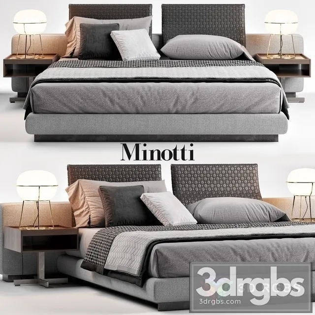 Minotti Yang Bed 3D Model Download Minotti Yang Bed 3D Model Download
