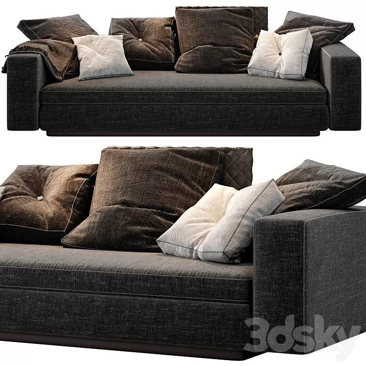 Minotti Yang Sofa Opcion A 3D Model Minotti Yang Sofa Opcion A 3D Model
