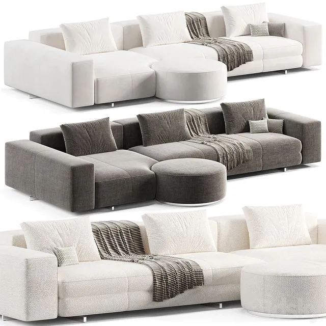 Minotti Yves Sofa 2 3D Model Minotti Yves Sofa 2 3D Model