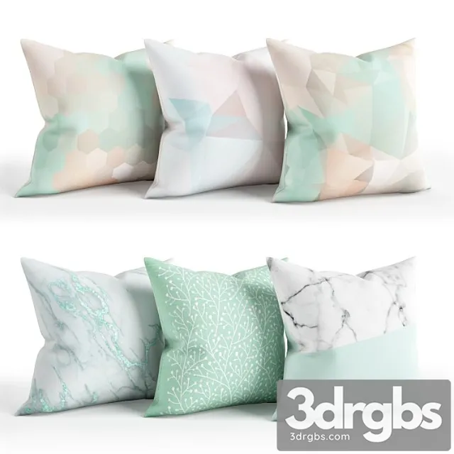 Mint Pillow Set 001 3D Model Download Mint Pillow Set 001 3D Model Download