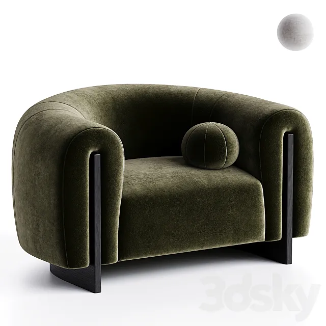 MINUIT ARMCHAIR 3D Model MINUIT ARMCHAIR 3D Model