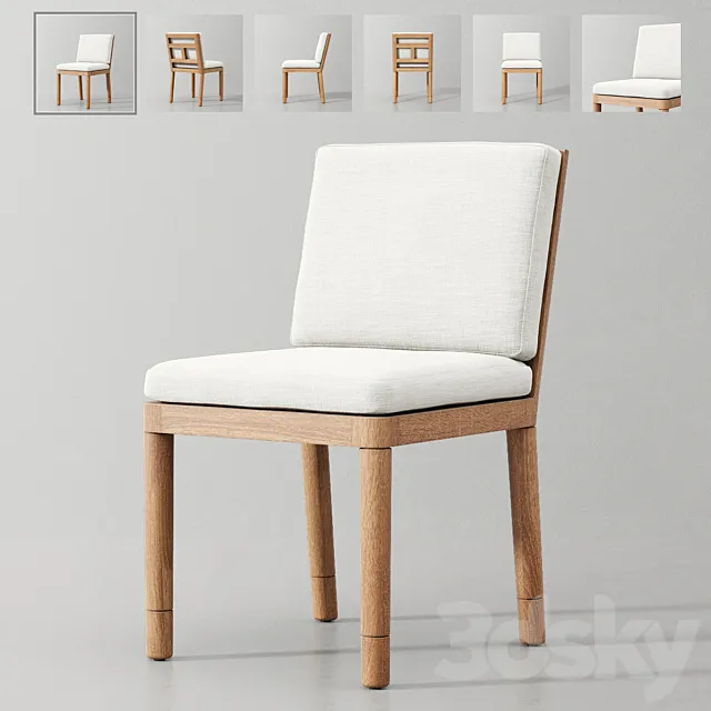 Miramar Teak Side Chair 3D Model Miramar Teak Side Chair 3D Model
