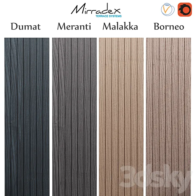 Mirradex slip decking 3D Model Mirradex slip decking 3D Model