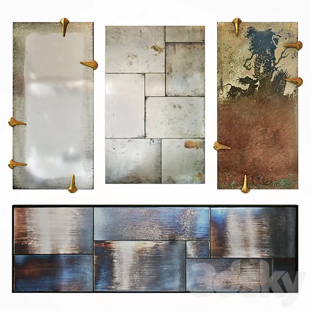 Mirror Arteriors Set_2 3D Model