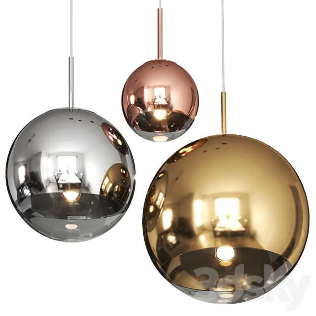 Mirror Ball by Tom Dixon Pendant Lamp 3D Model