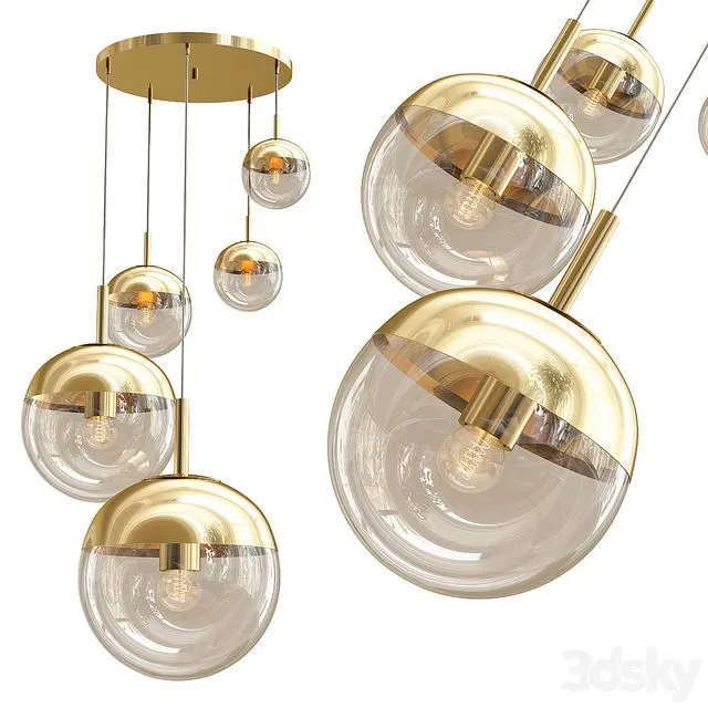 Mirror Ball Gold 5 loft-concept 3D Model