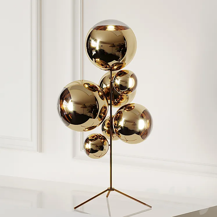 Mirror Ball Gold Stand Chandelier by Tom Dixon 3D Model Free Download Mirror Ball Gold Stand Chandelier by Tom Dixon 3D Model Free Download