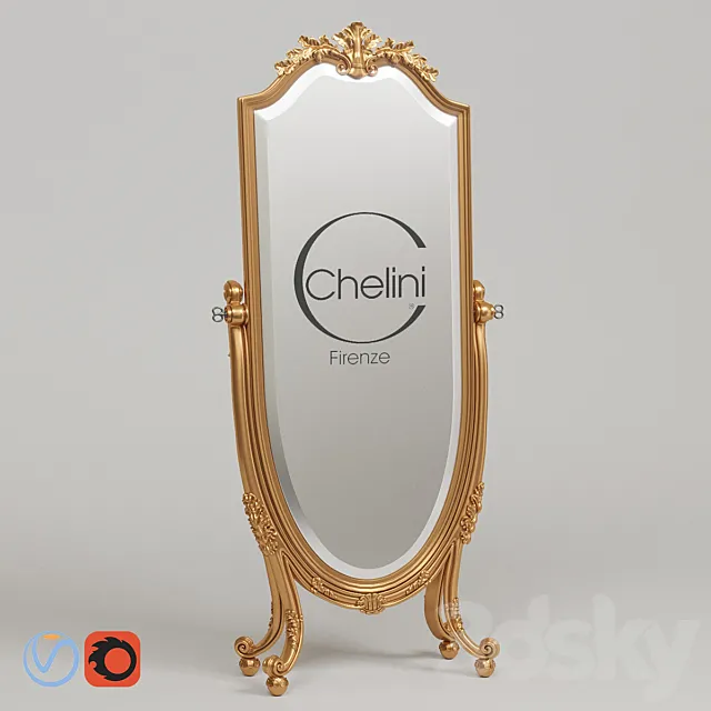 Mirror floor Chelini art. 1108 3D Model