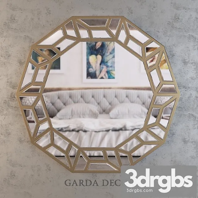 Mirror Garda Decor Gold 3D Model Download Mirror Garda Decor Gold 3D Model Download
