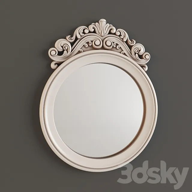 Mirror in a round frame 3D Model