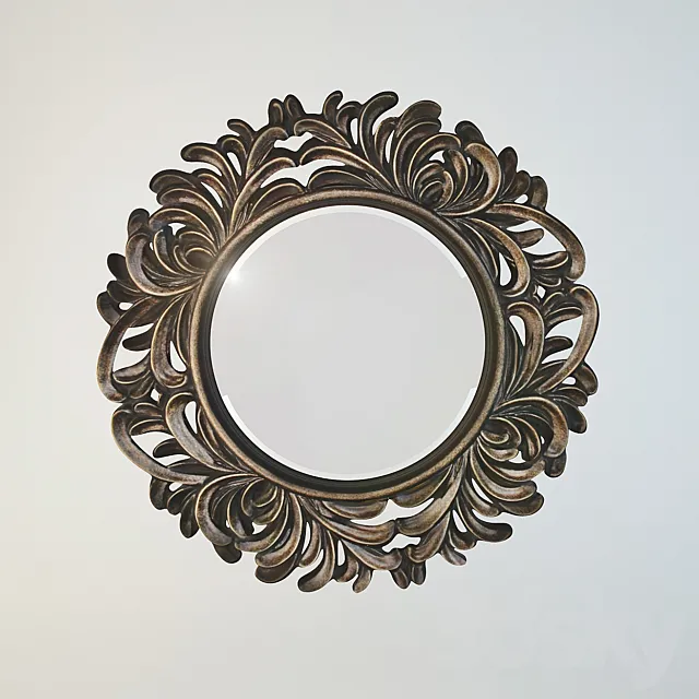 Mirror in carved frame 3D Model Mirror in carved frame 3D Model