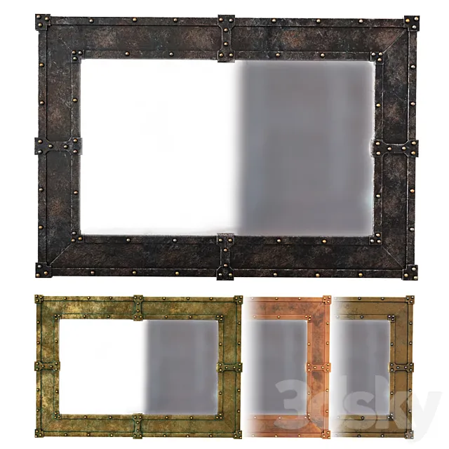 Mirror in the industrial frame 3D Model