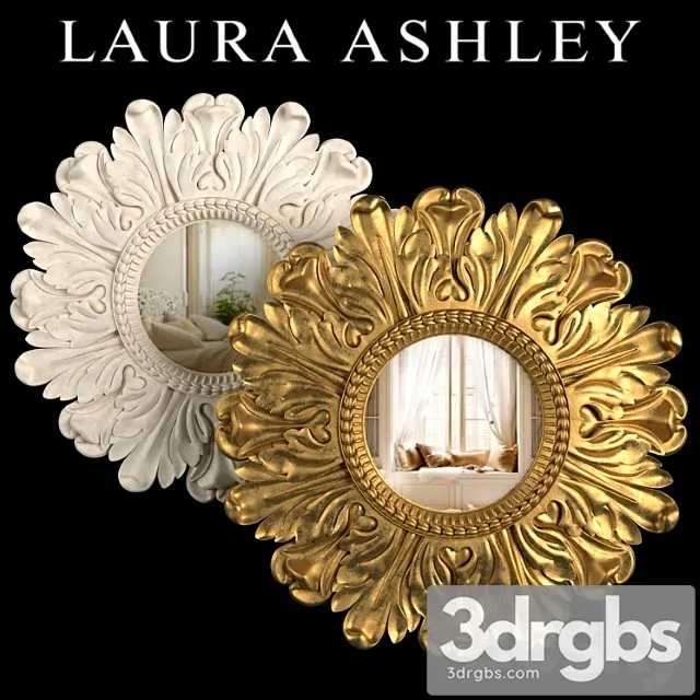 Mirror lila floral gold lila floral ivory by laura ashley 3D Model Download Mirror lila floral gold lila floral ivory by laura ashley 3D Model Download