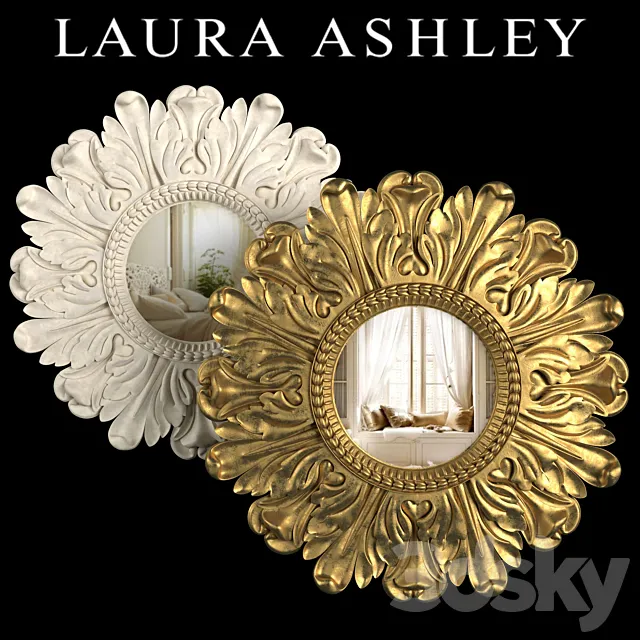 Mirror Lila Floral Gold. Lila Floral Ivory by Laura Ashley 3DModel