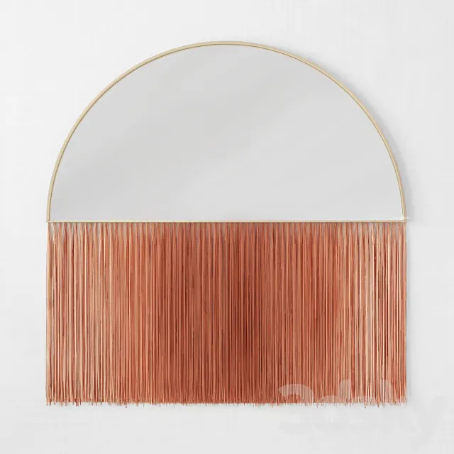 Mirror Luna with fringe 3DModel Mirror Luna with fringe 3DModel