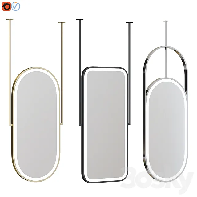 Mirror on the bar 3D Model