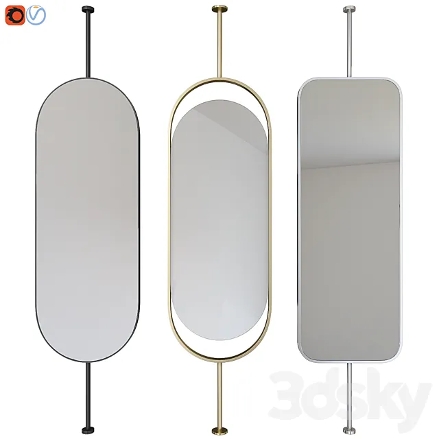 Mirror on the bar 3D Model