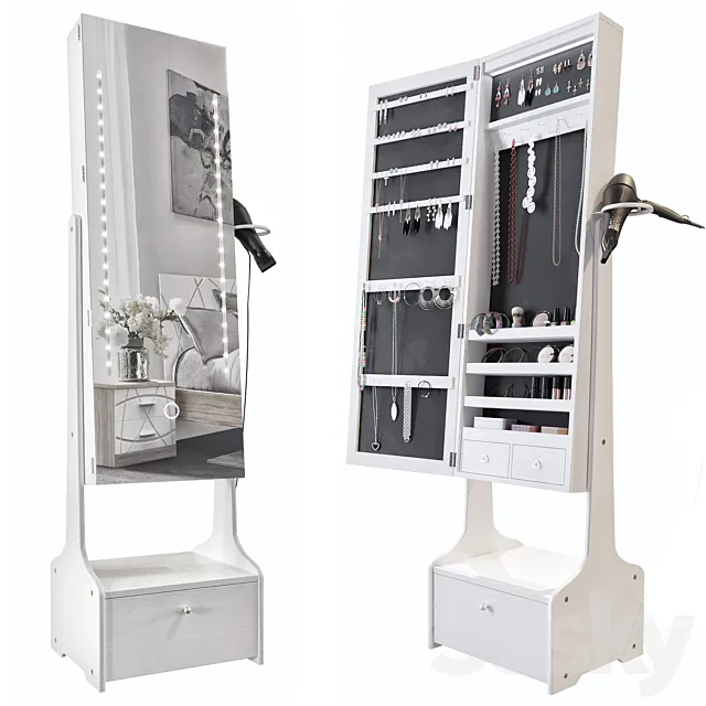 Mirror Organizer Cabinet 3D Model Mirror Organizer Cabinet 3D Model