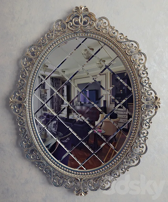 Mirror Oval 3D Model Mirror Oval 3D Model