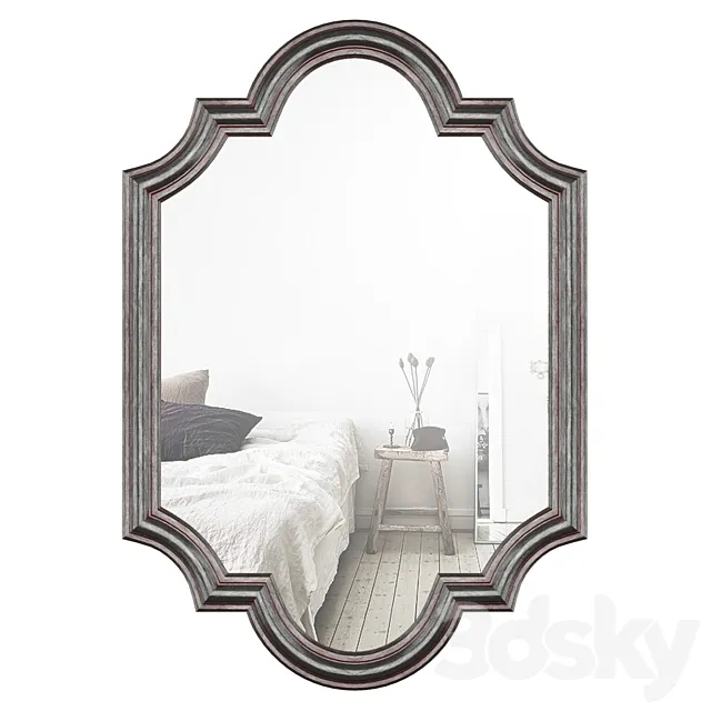 Mirror Oxford figured black 3DModel
