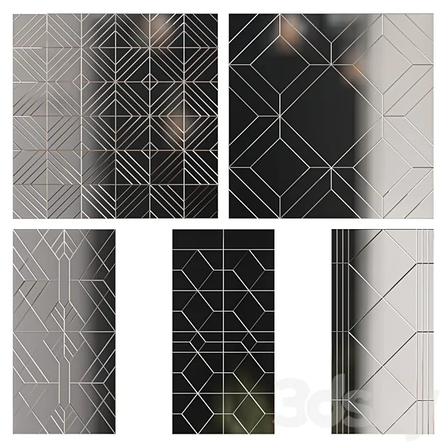 Mirror panel Miralls 3 3D Model Mirror panel Miralls 3 3D Model