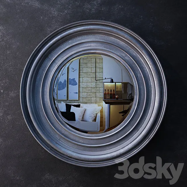 Mirror Round Sutton Convex Mirror 3DModel