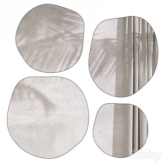 Mirror set Ornica La Redoute 3D Model