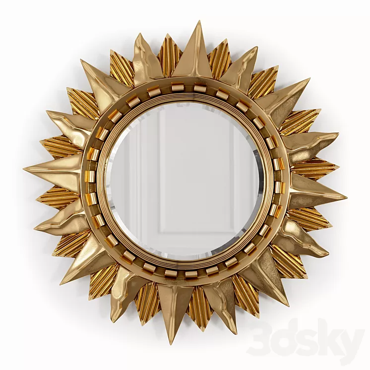 Mirror-sun Sol Gold 3D Model